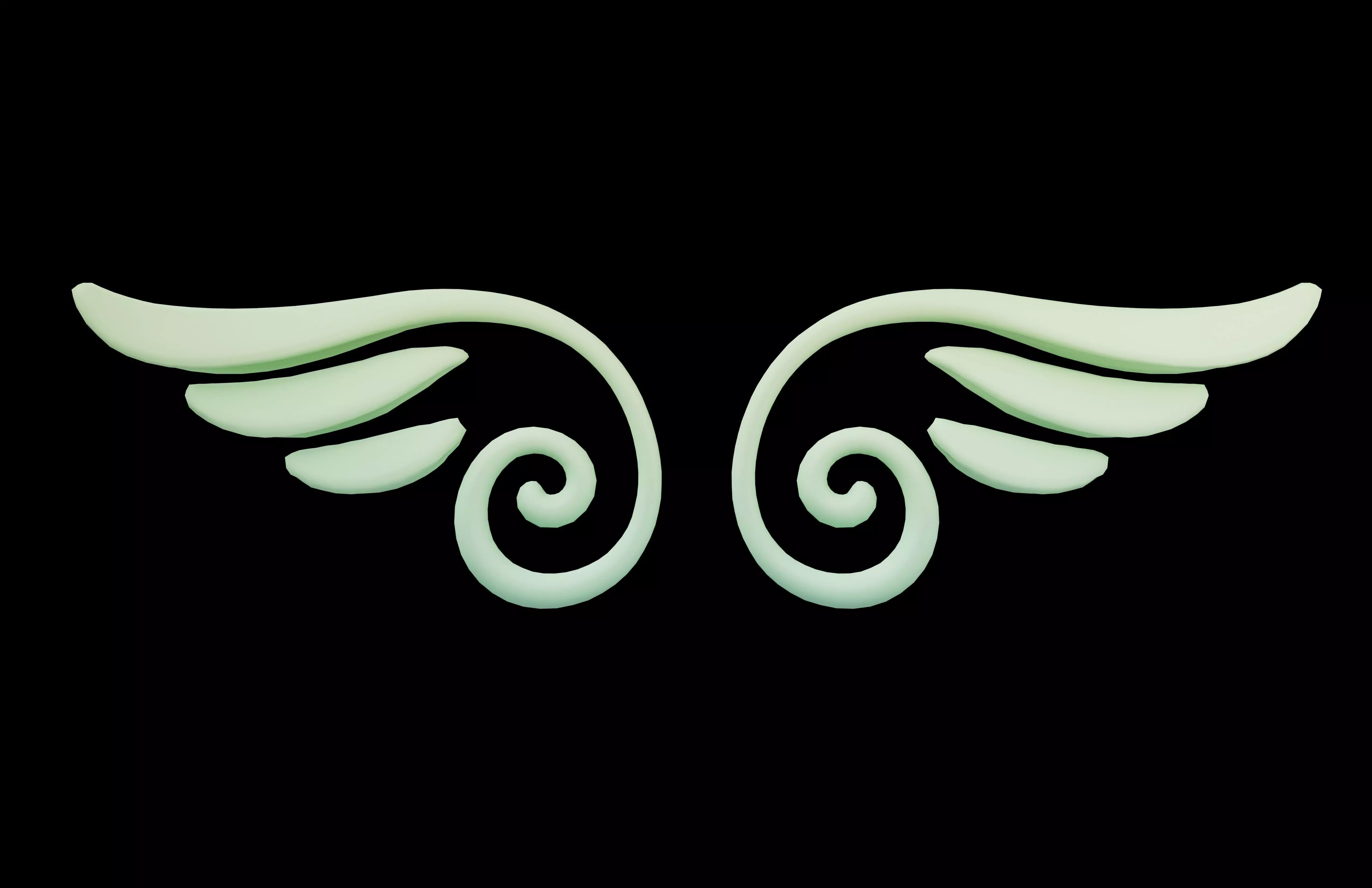 Line Style Wings v2 003 Low-poly 3D model_1