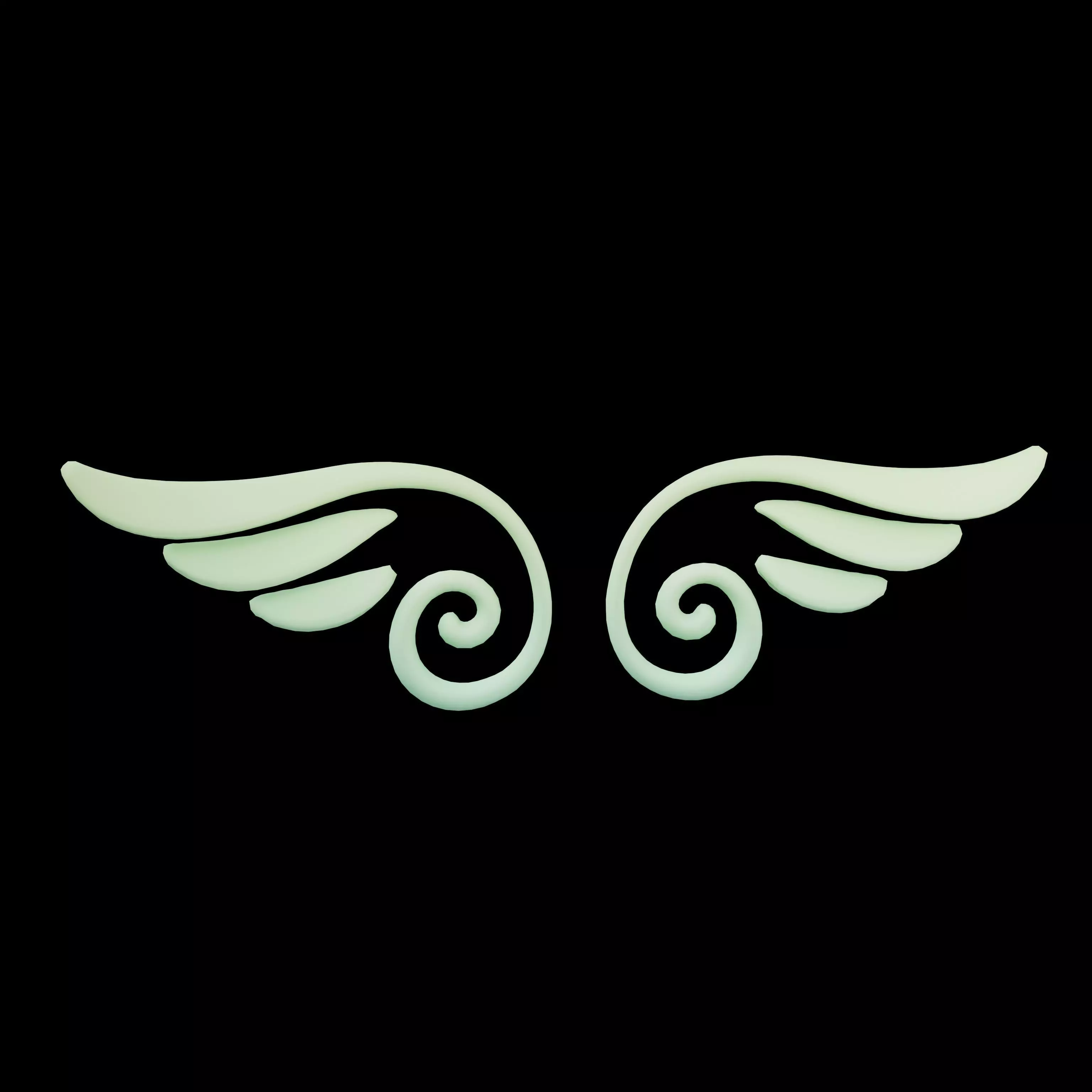 Line Style Wings v2 003 Low-poly 3D model_0