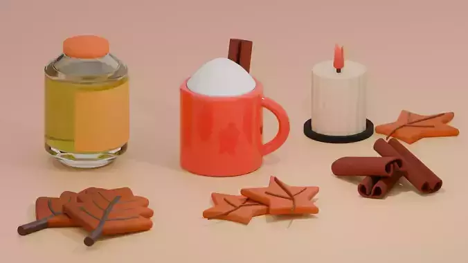 Autumn Asset Set 1 3D model