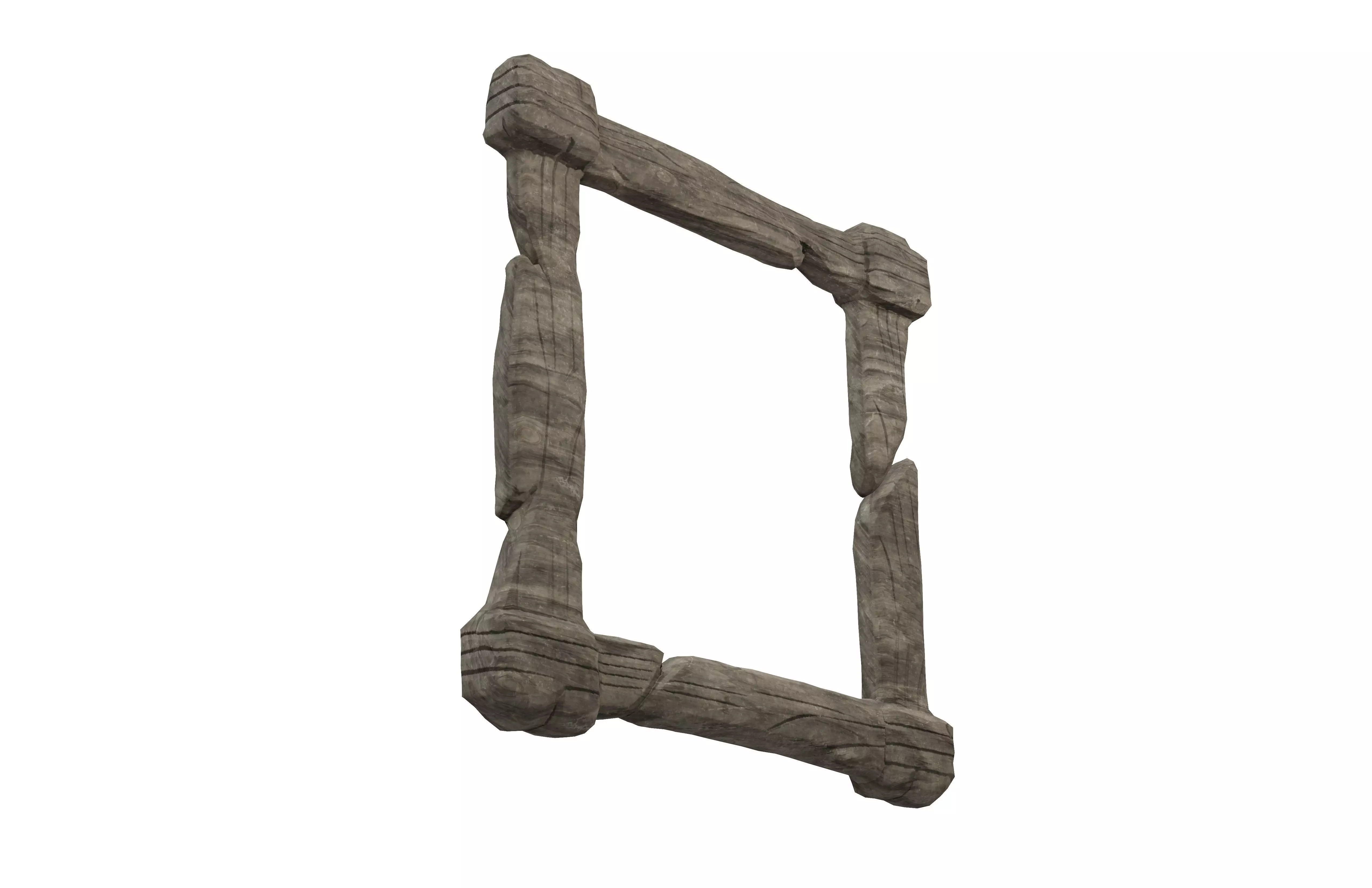 Wooden Frame v1 001 Low-poly 3D model_3