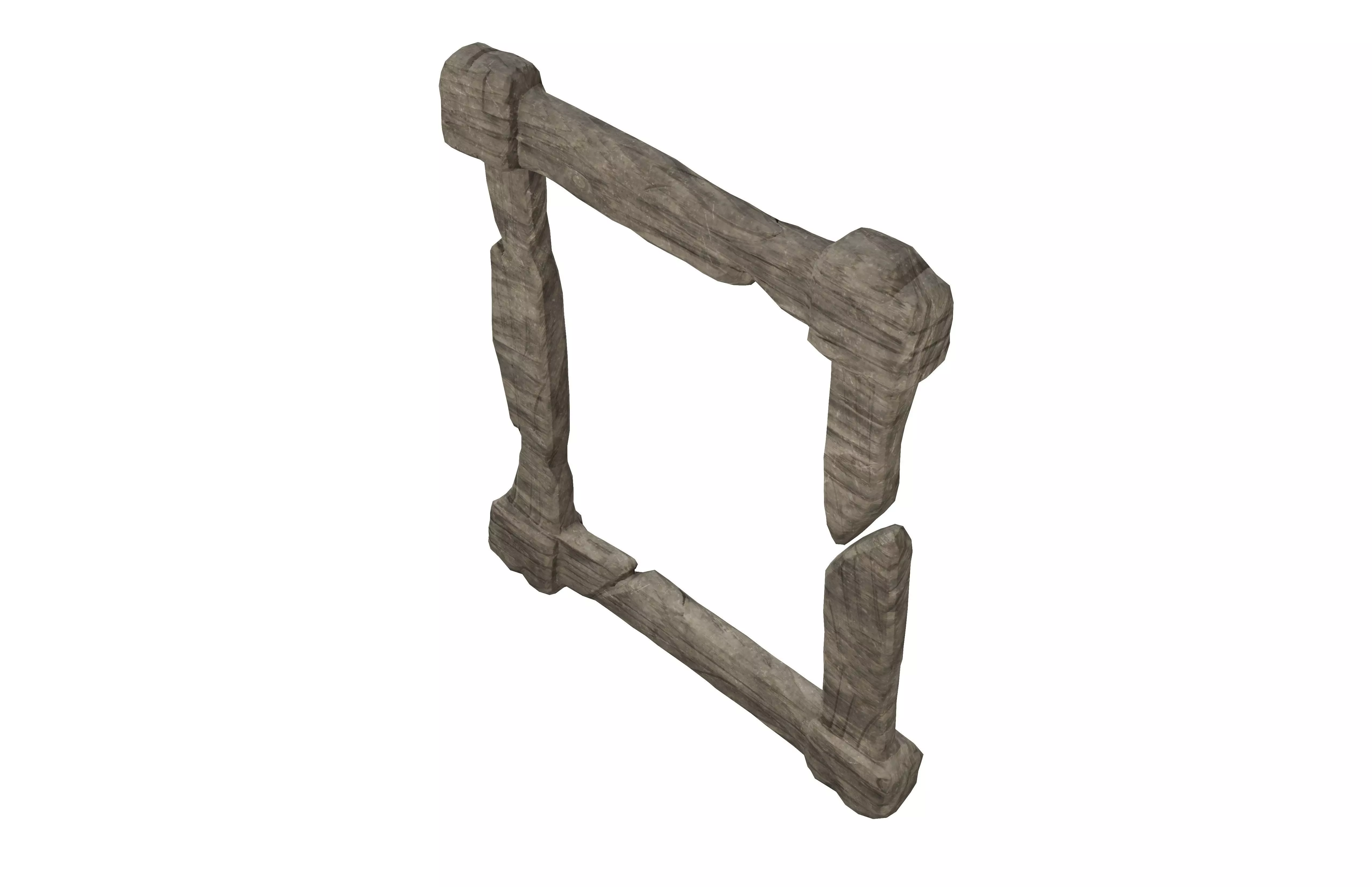 Wooden Frame v1 001 Low-poly 3D model_2