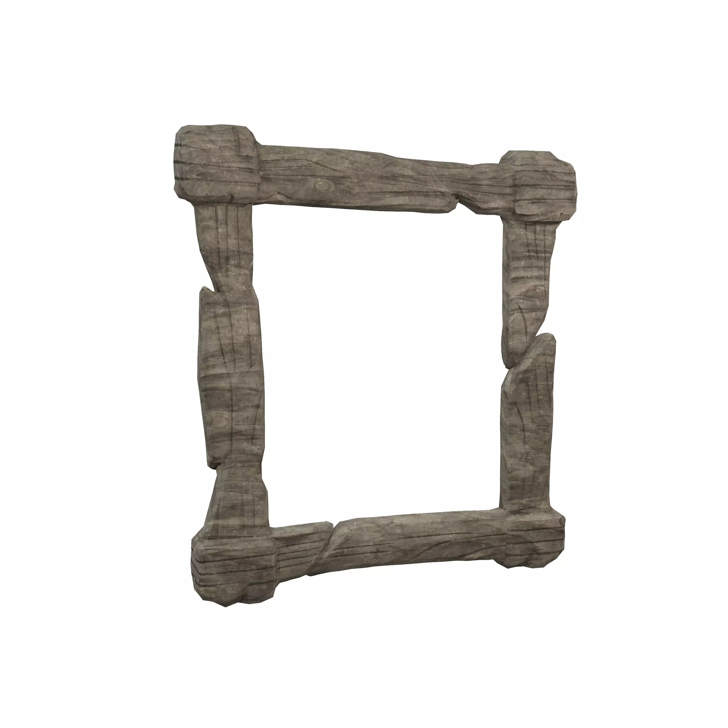 Wooden Frame v1 001 Low-poly 3D model_0