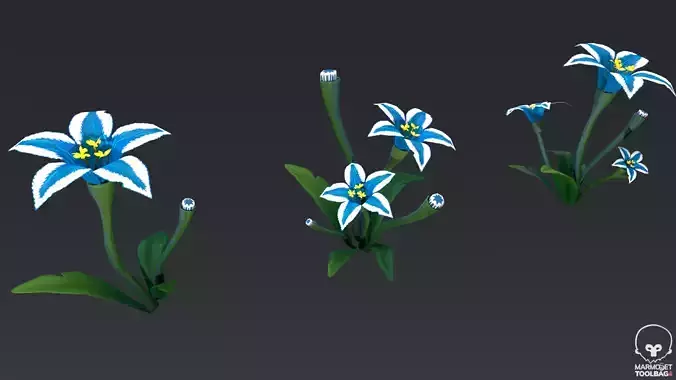 Stylized blue Flowers