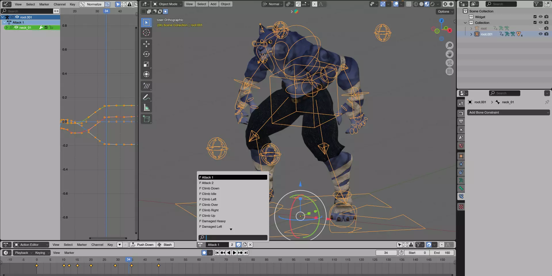 Halloween Characters - Werewolf  Low-poly 3D model_14