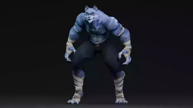 Halloween Characters - Werewolf  Low-poly 3D model