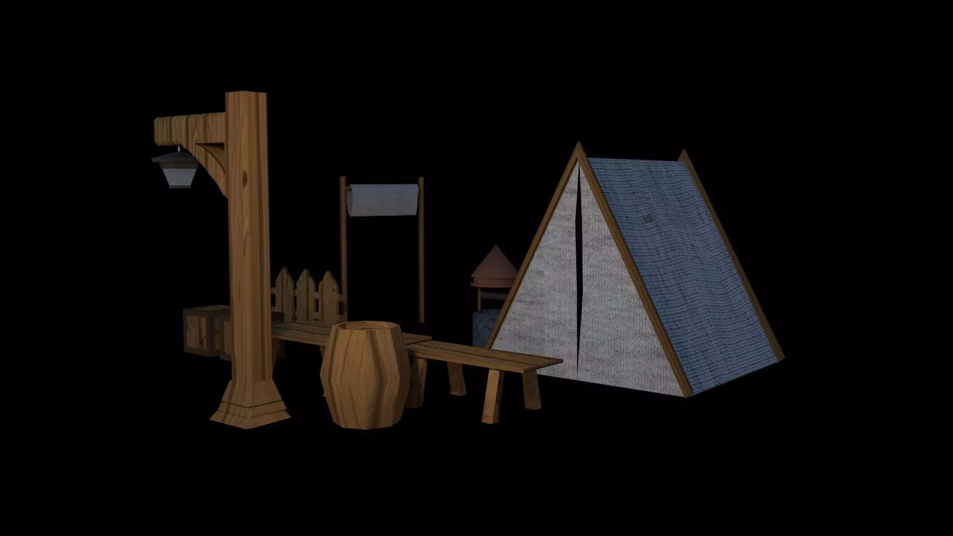 Low Poly Medieval Environment Pack Low-poly 3D model_1