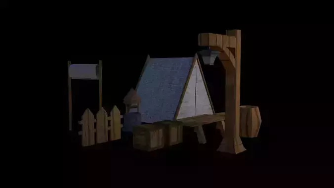 Low Poly Medieval Environment Pack Low-poly 3D model