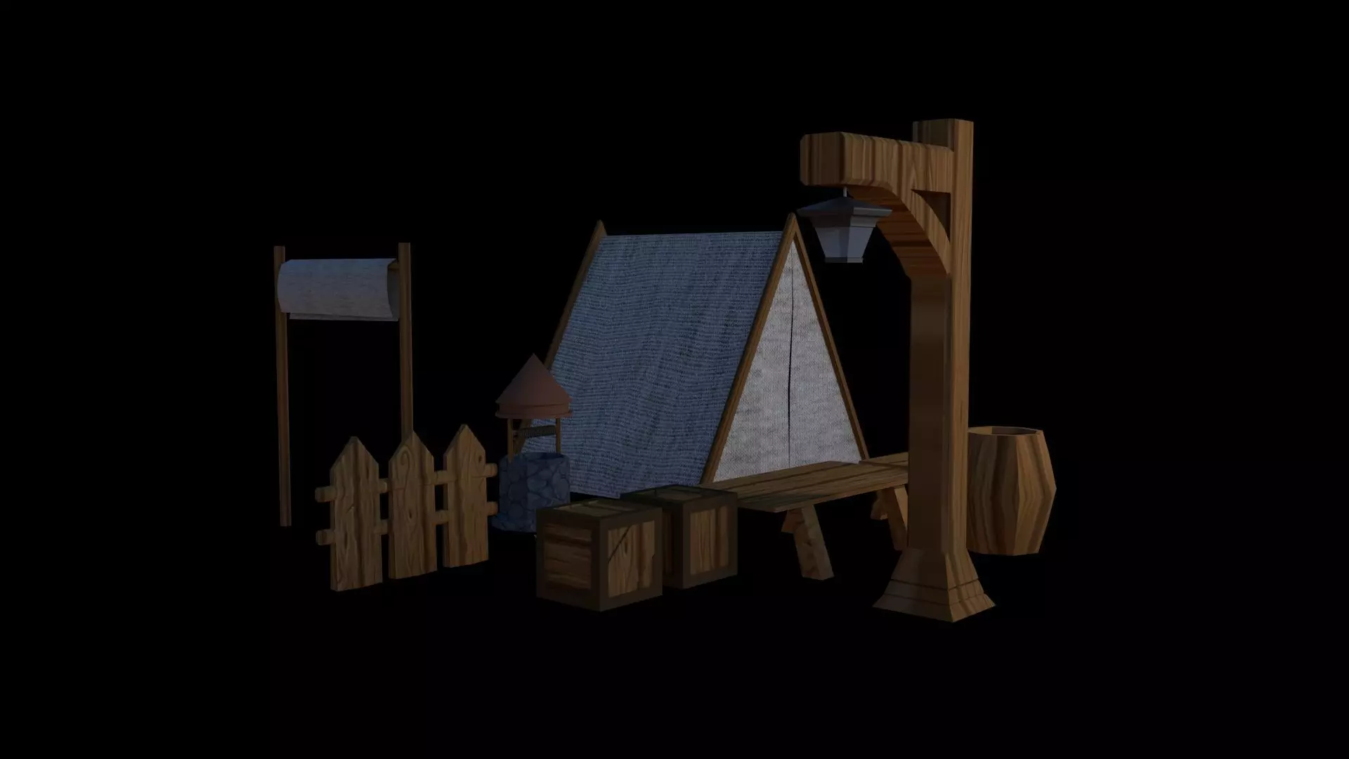 Low Poly Medieval Environment Pack Low-poly 3D model_0