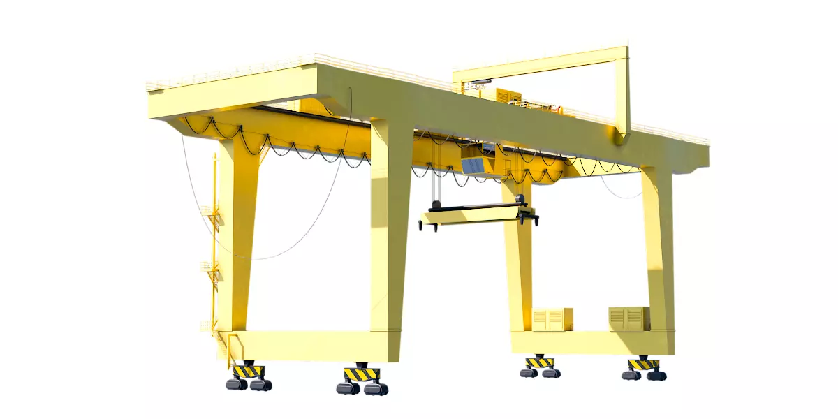 sea-port Crane for industrial scene 3D model_5