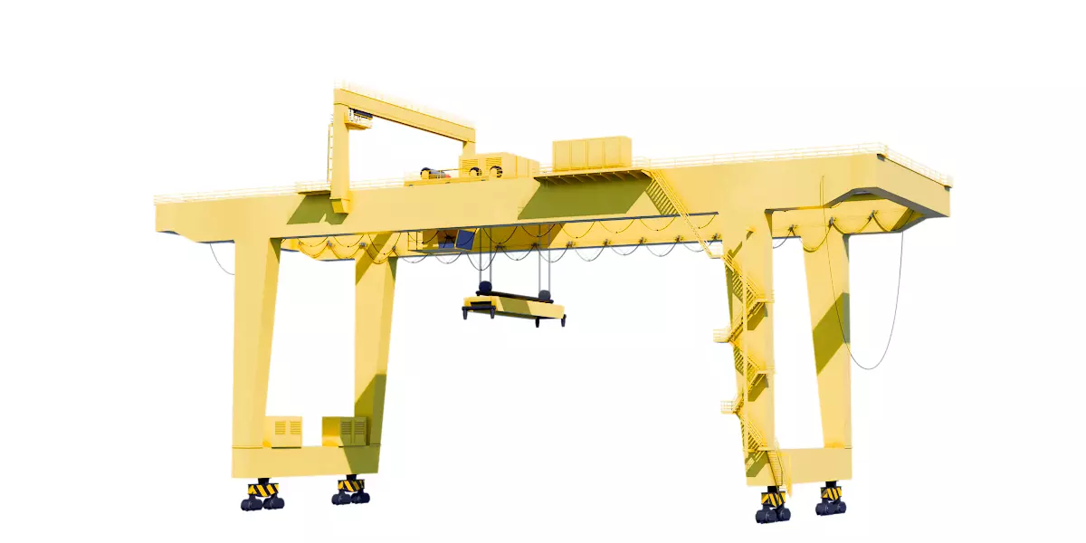 sea-port Crane for industrial scene 3D model_2