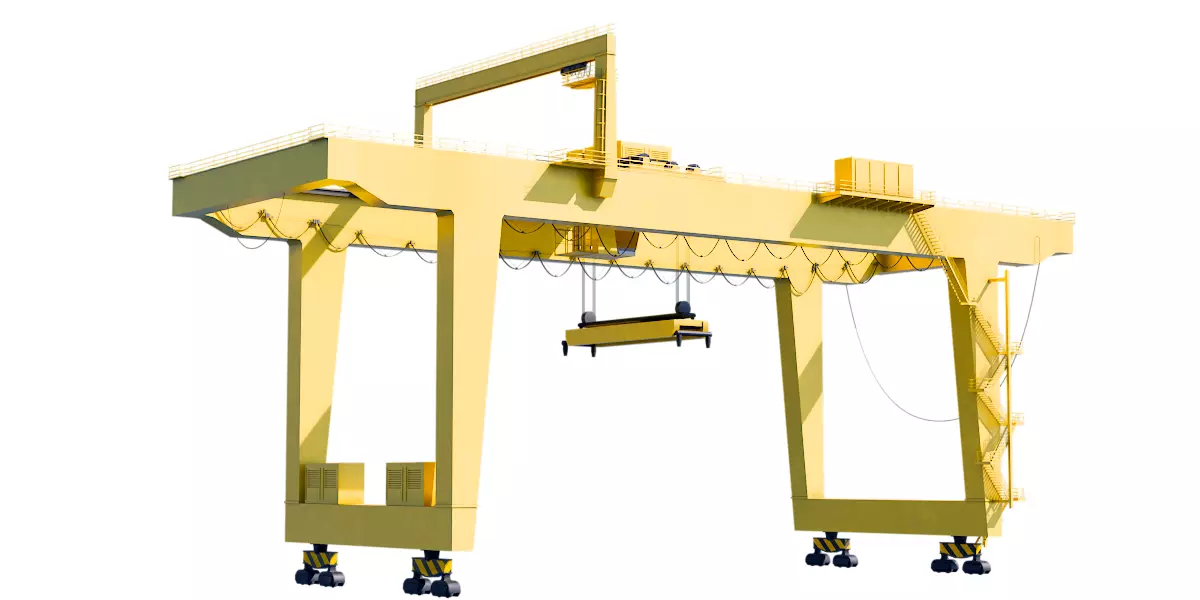 sea-port Crane for industrial scene 3D model_0