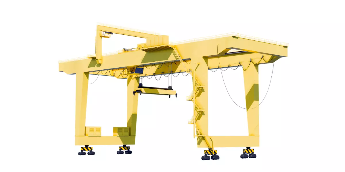 sea-port Crane for industrial scene 3D model_3