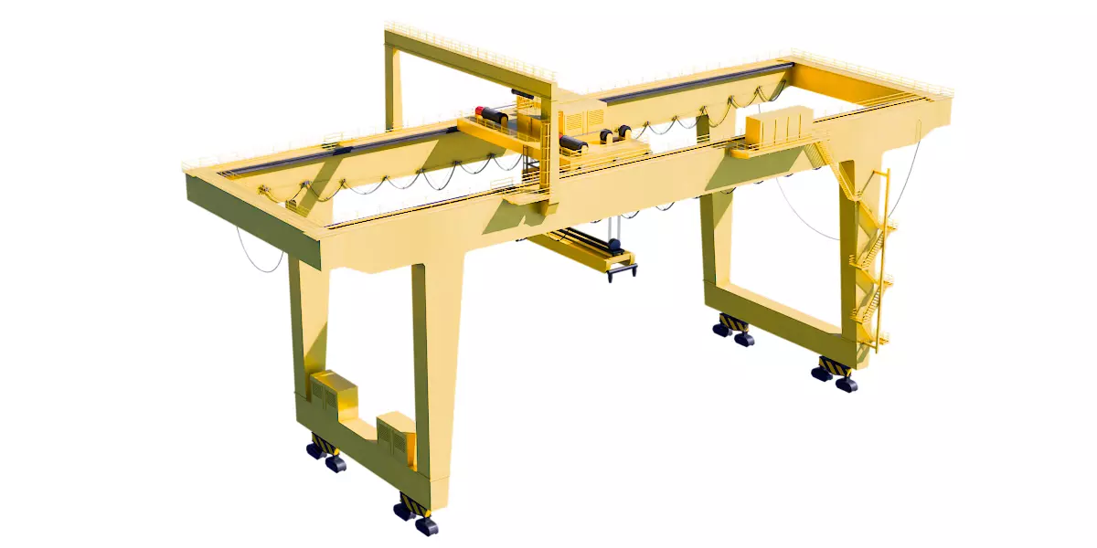 sea-port Crane for industrial scene 3D model_6