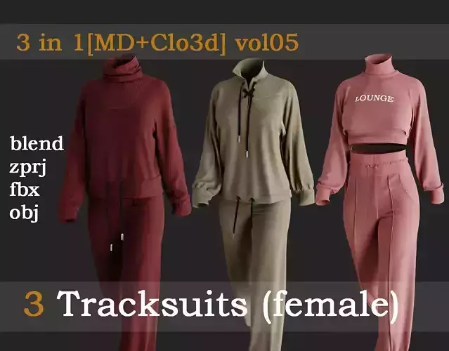 3 Tracksuits vol05 3D model