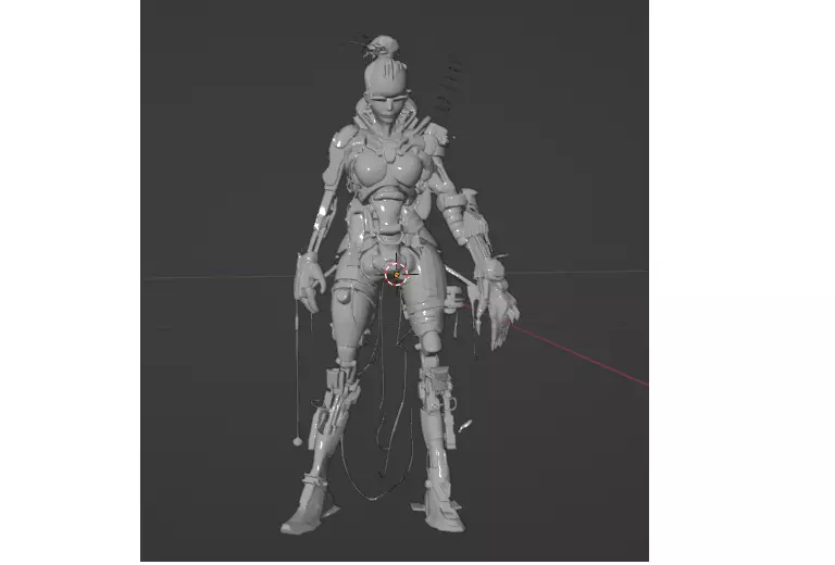 chica traje android Free 3D print model