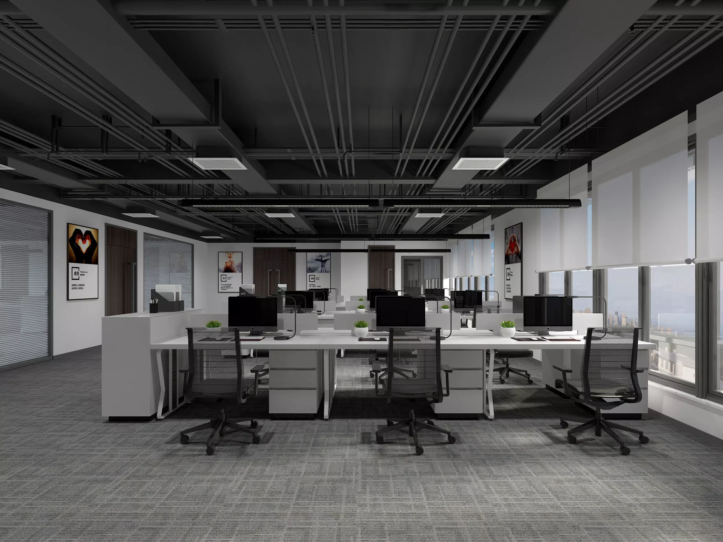 Office Room Interior 3D model_0