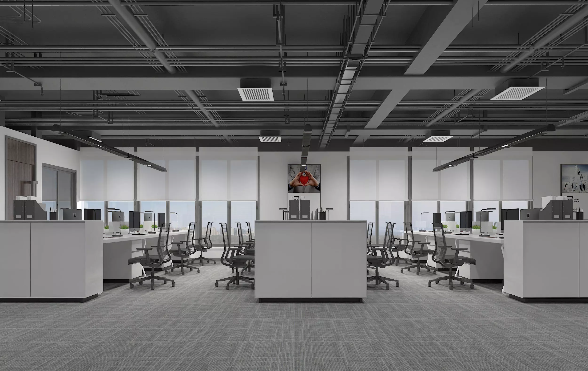 Office Room Interior 3D model_1