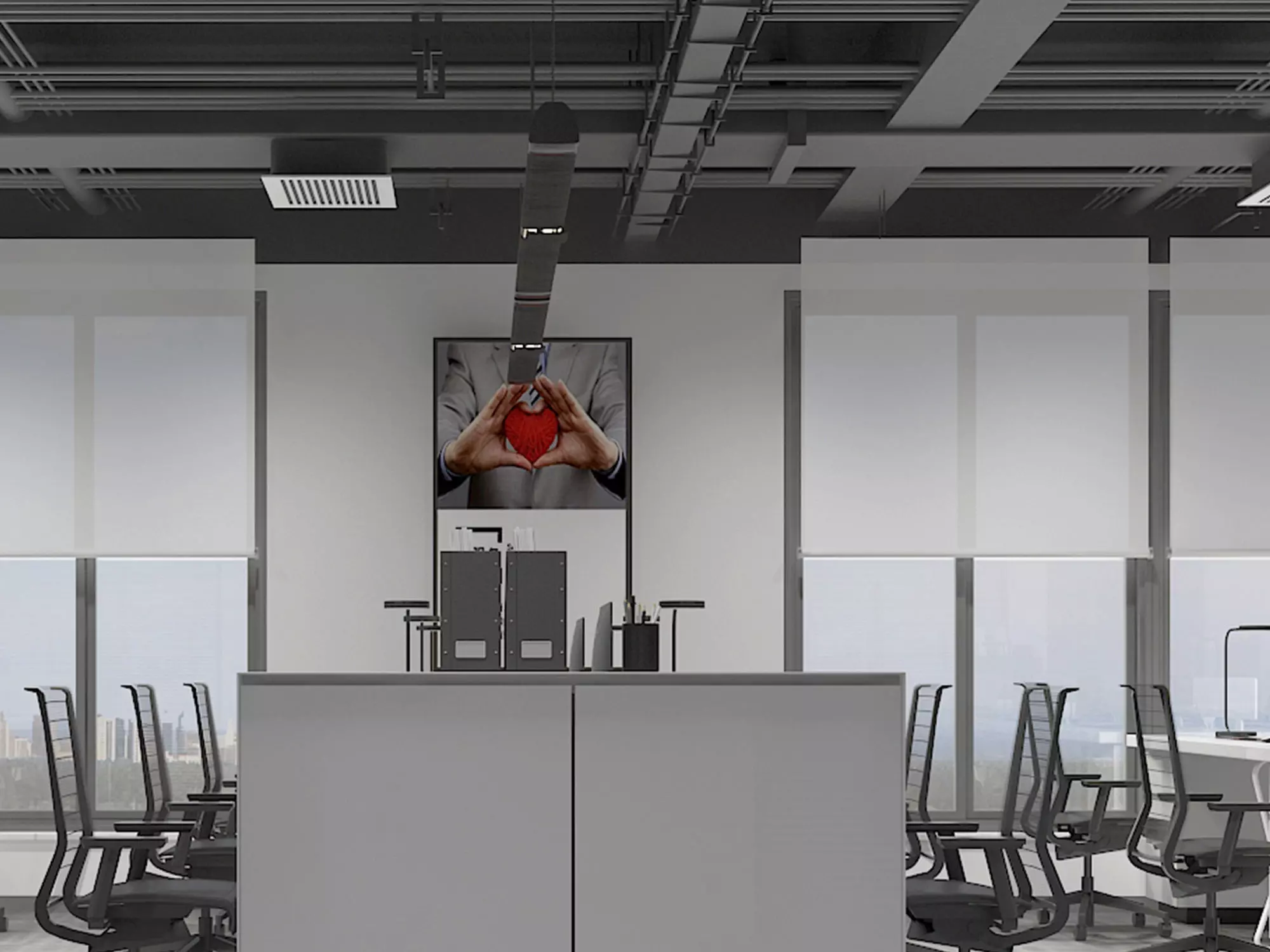 Office Room Interior 3D model_5