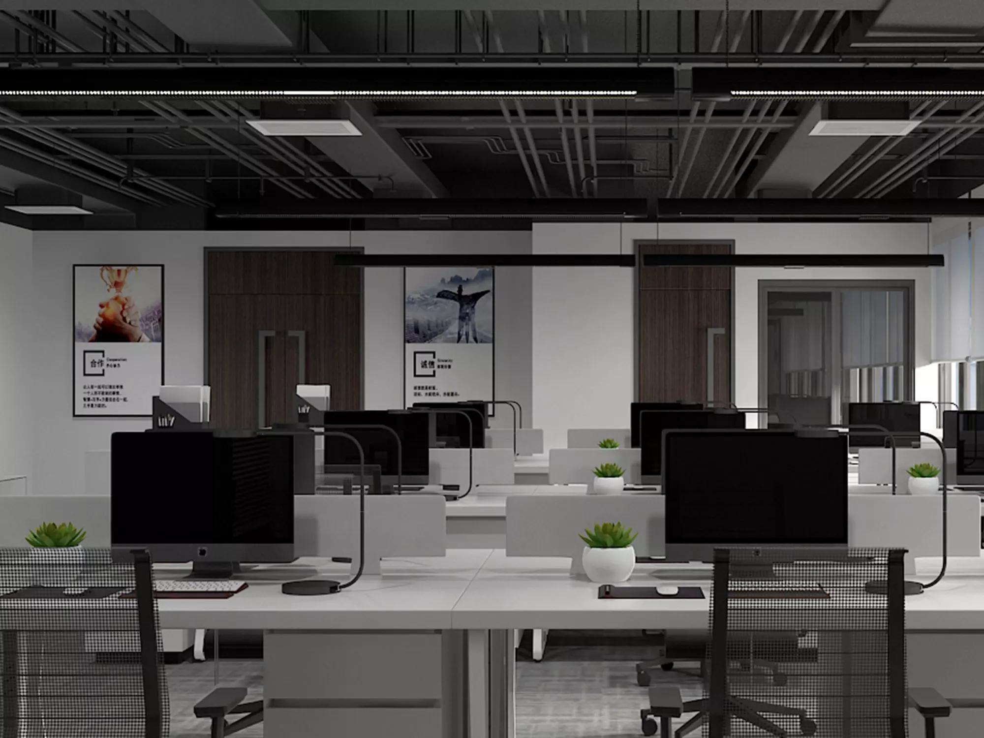 Office Room Interior 3D model_2