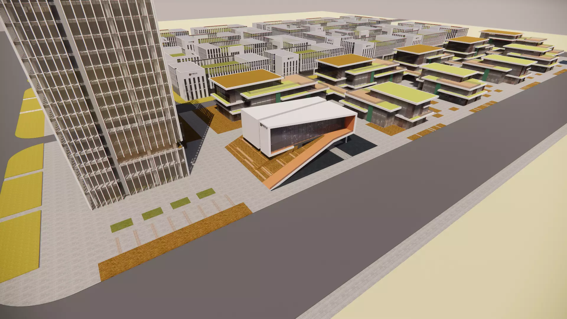Office Building - Green Intelligence Tower 3D model_9