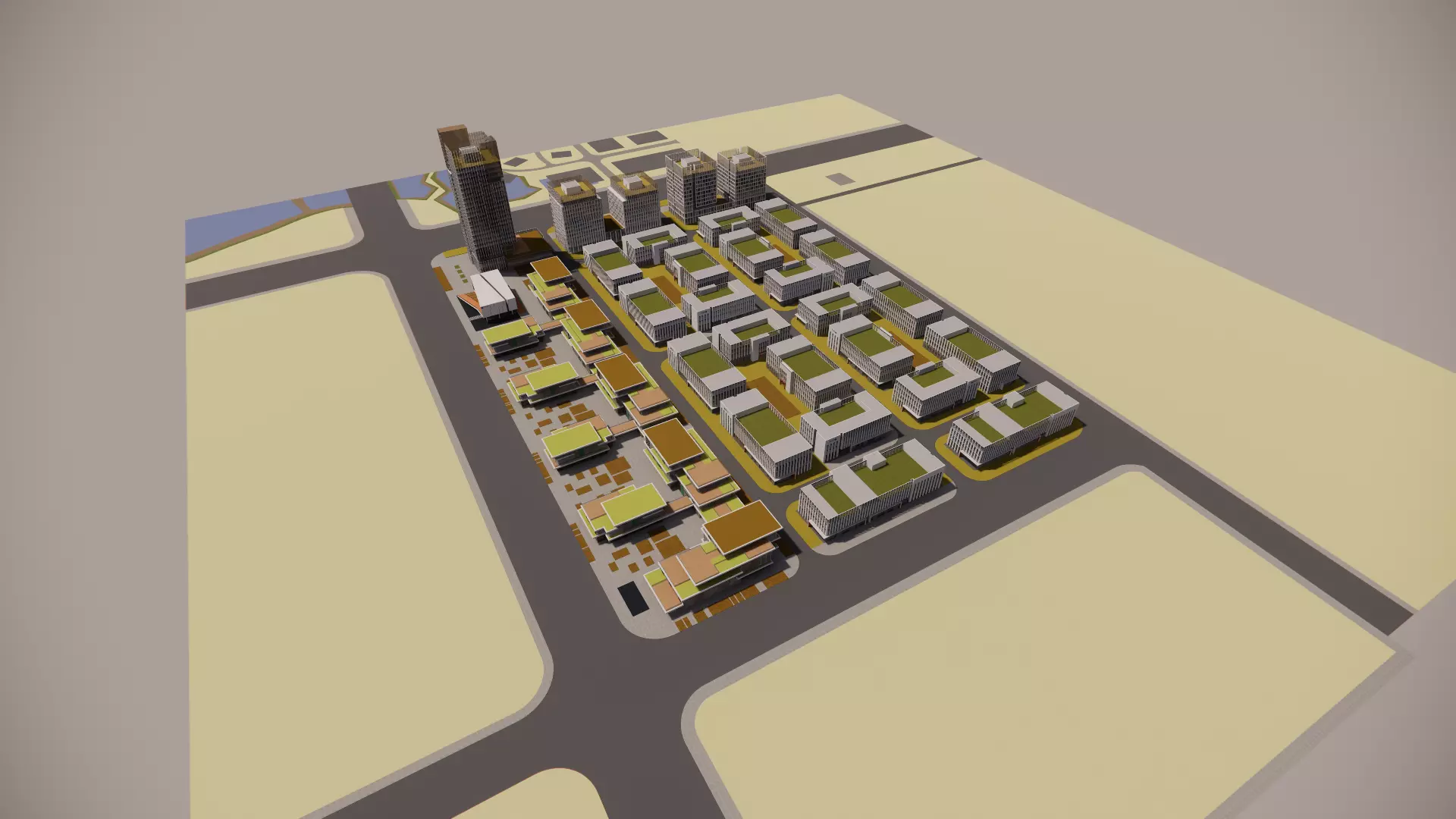 Office Building - Green Intelligence Tower 3D model_8