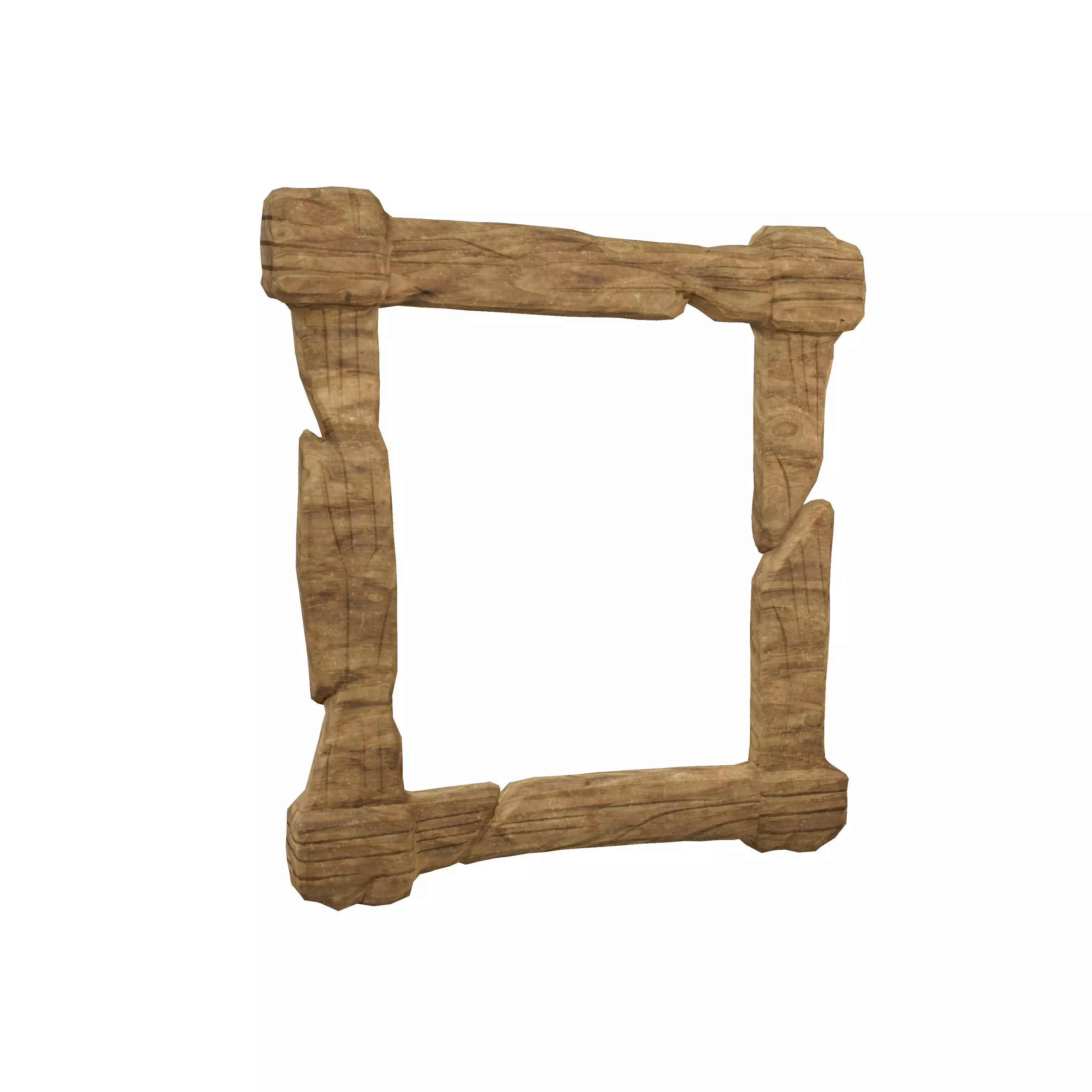 Wooden Frame v1 002 Low-poly 3D model_0