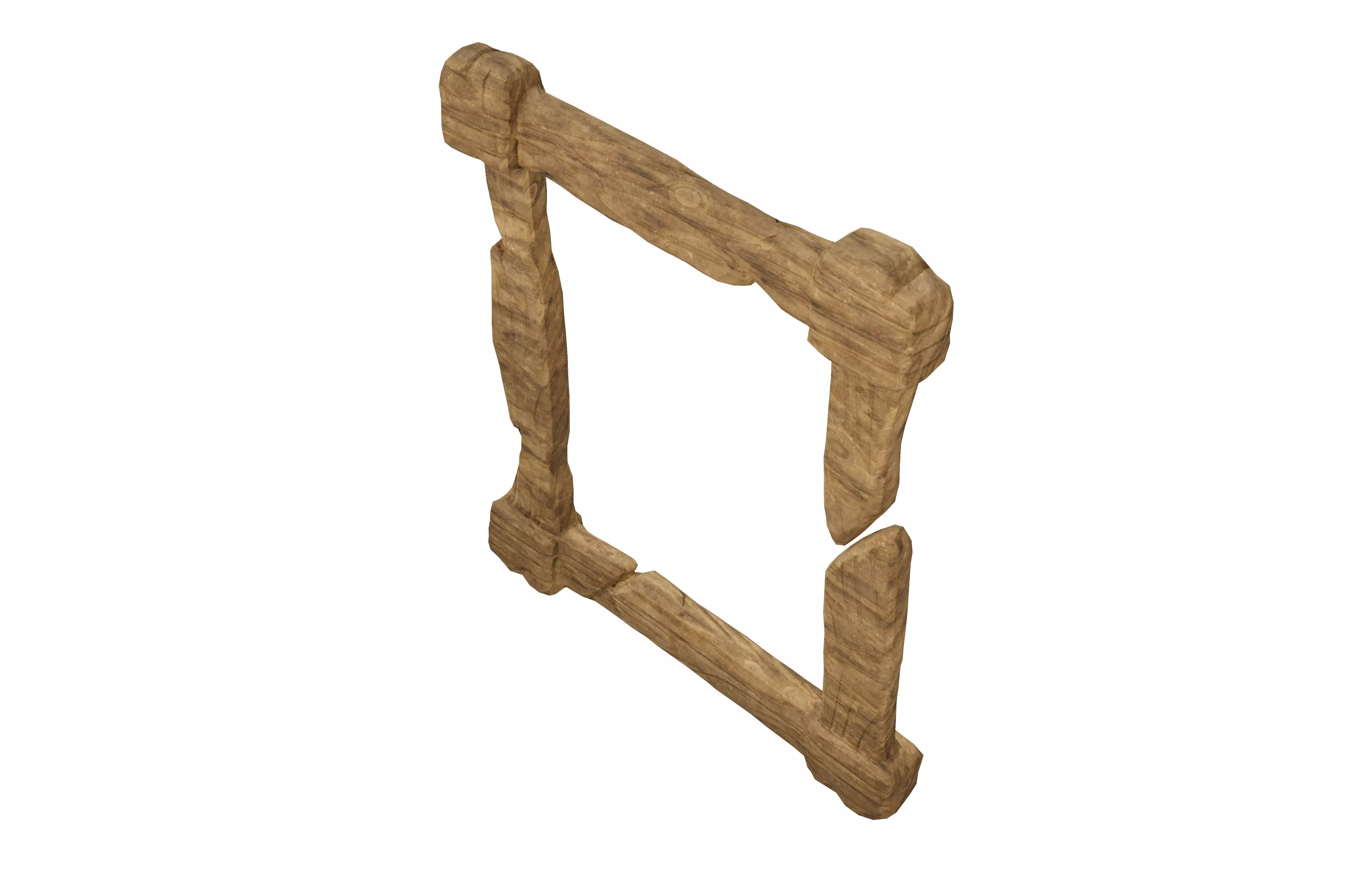 Wooden Frame v1 002 Low-poly 3D model_2