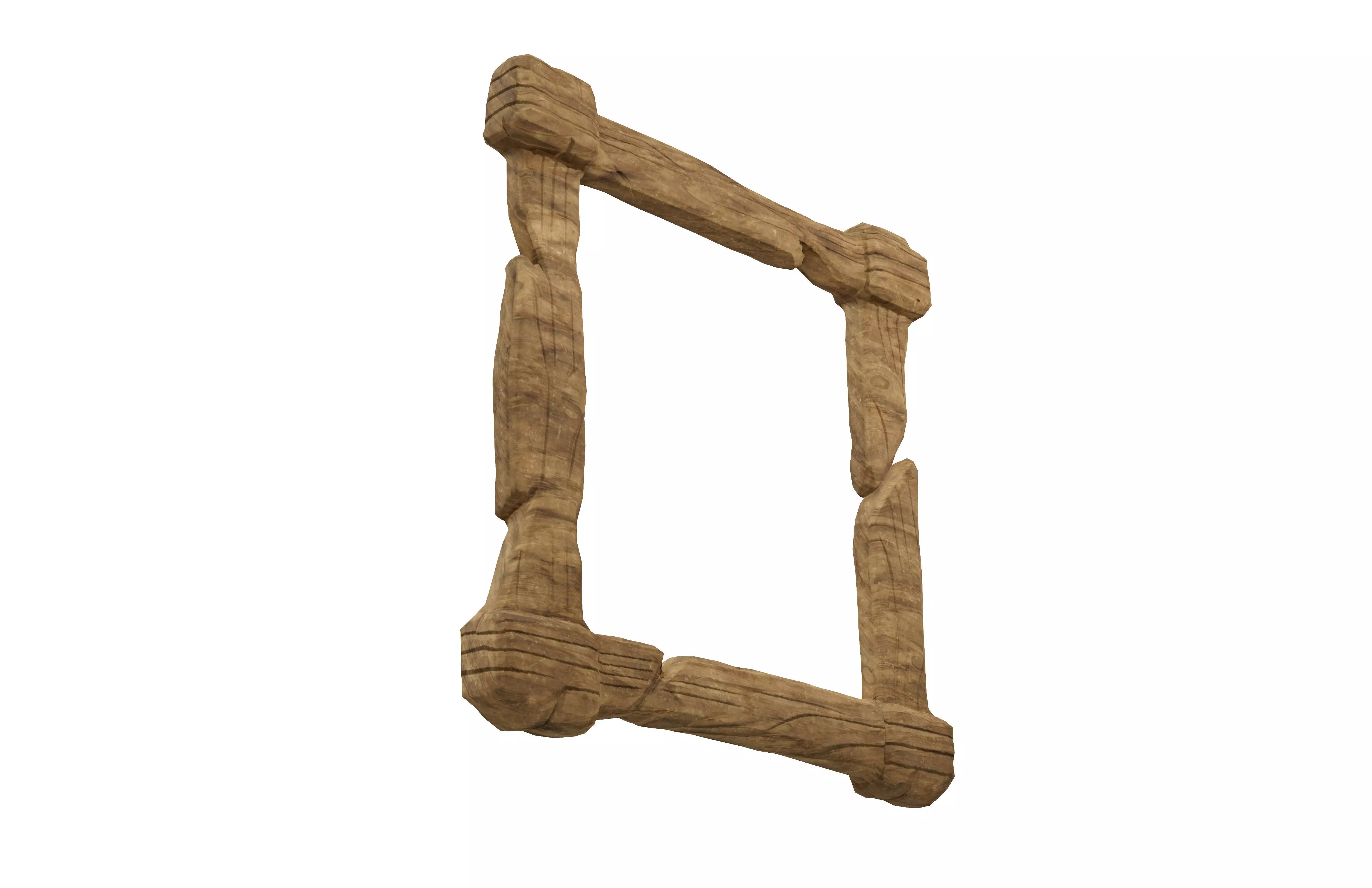 Wooden Frame v1 002 Low-poly 3D model_3