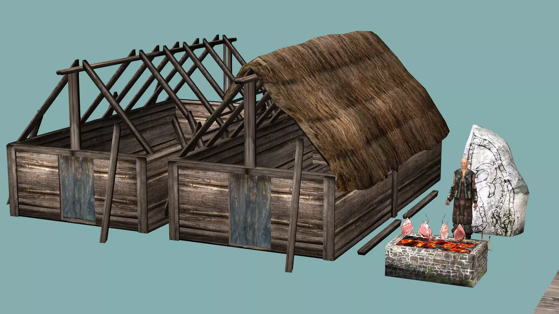 Medieval Exclusive Village Tools Pack 3D Model Low-poly 3D model_5