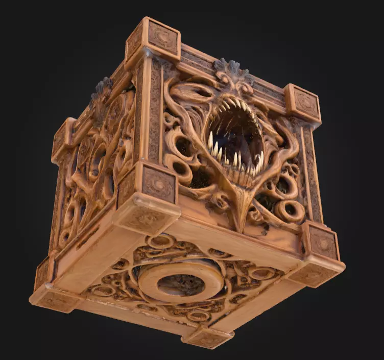 Soulless Pandora Crate Low-poly 3D model_11