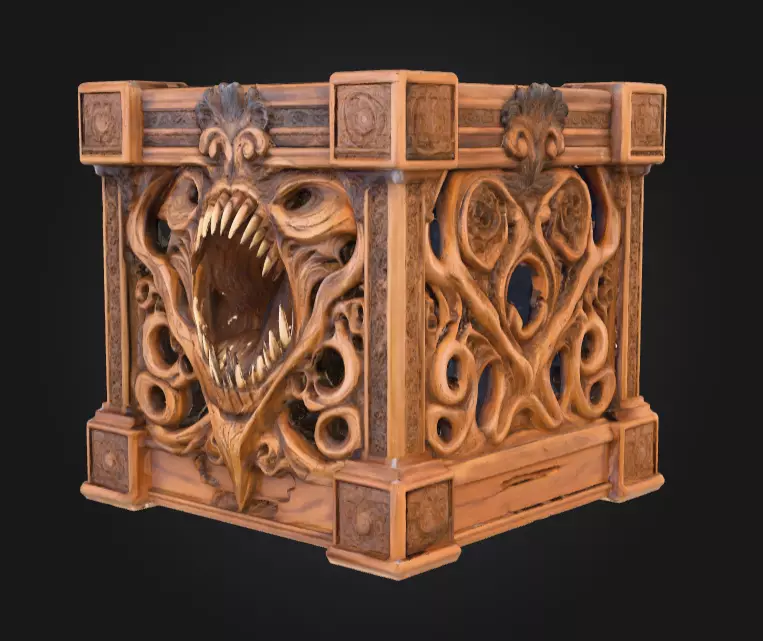 Soulless Pandora Crate Low-poly 3D model_1