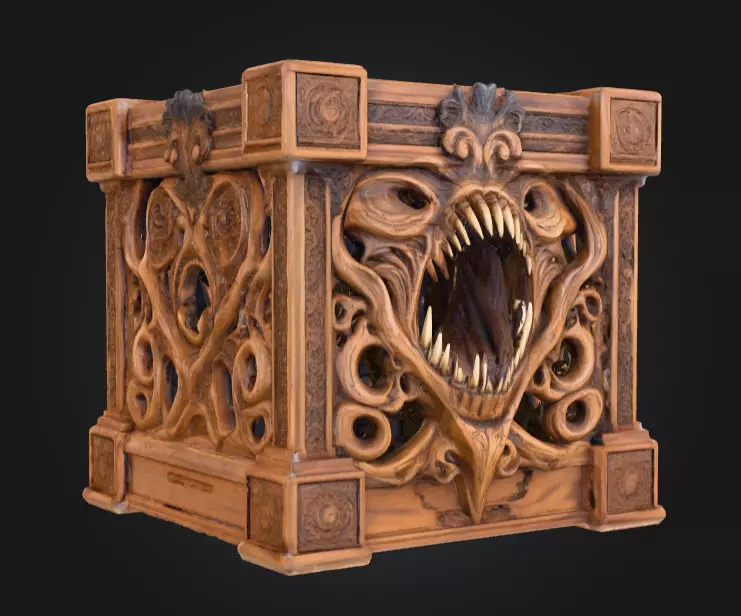 Soulless Pandora Crate Low-poly 3D model_5