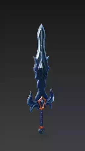 Stylized Fantasy Sword 3D Model-Print-CGI Ready 3D model