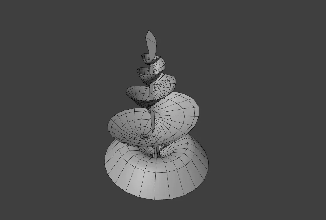 Stylized Flowers  Low-poly 3D model_5