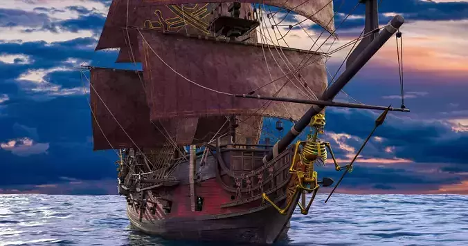 Queens Anne Revenge Ship 3D model