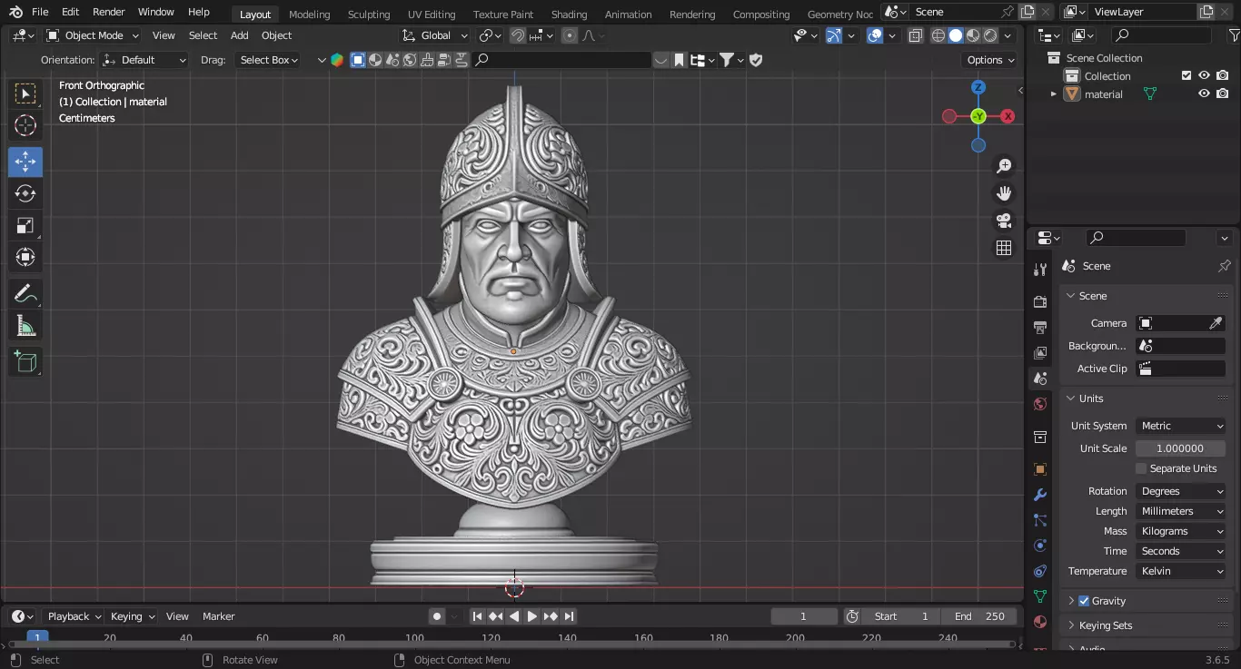 Medieval Soldier Pawn Chess Piece 3D print model_5