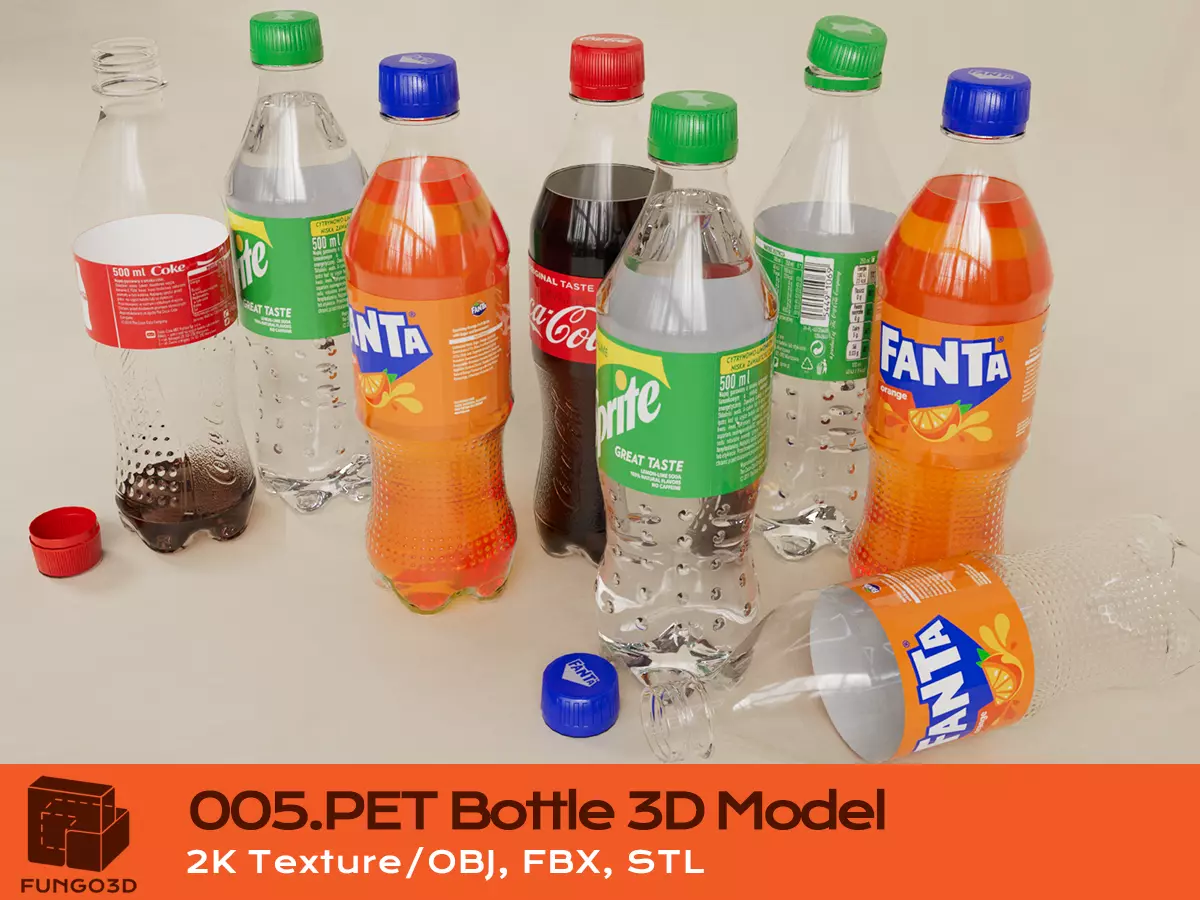 005 - softdrink PET Bottles 3D model