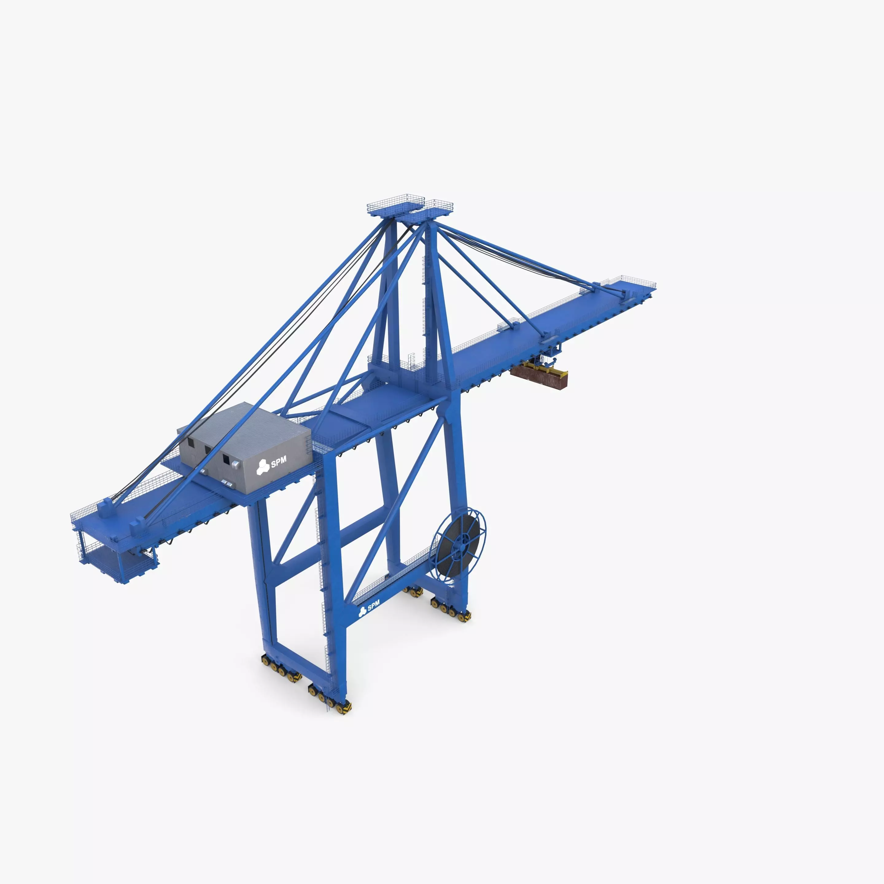 Container Port Crane V2 3D model_2