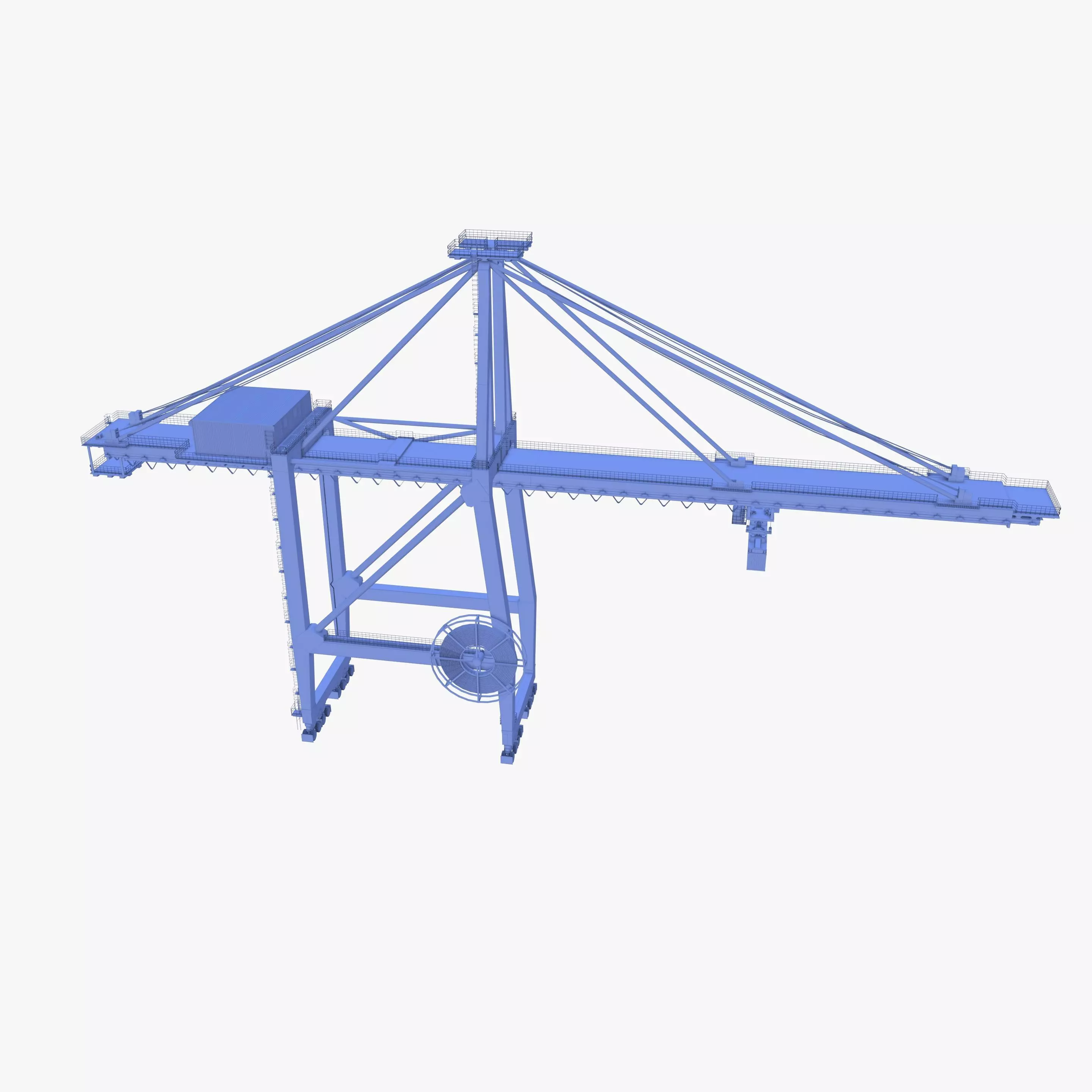 Container Port Crane V2 3D model_14