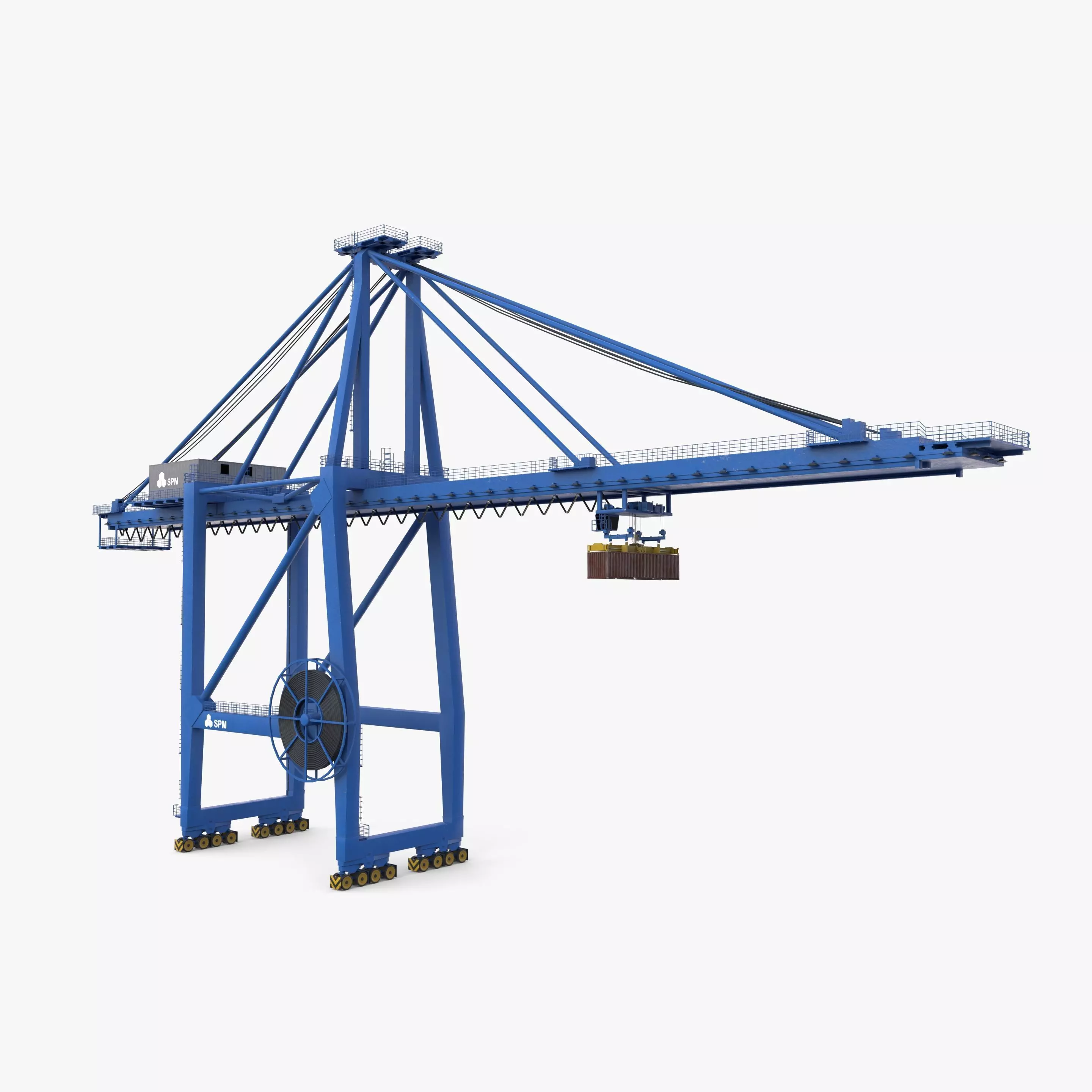 Container Port Crane V2 3D model_0