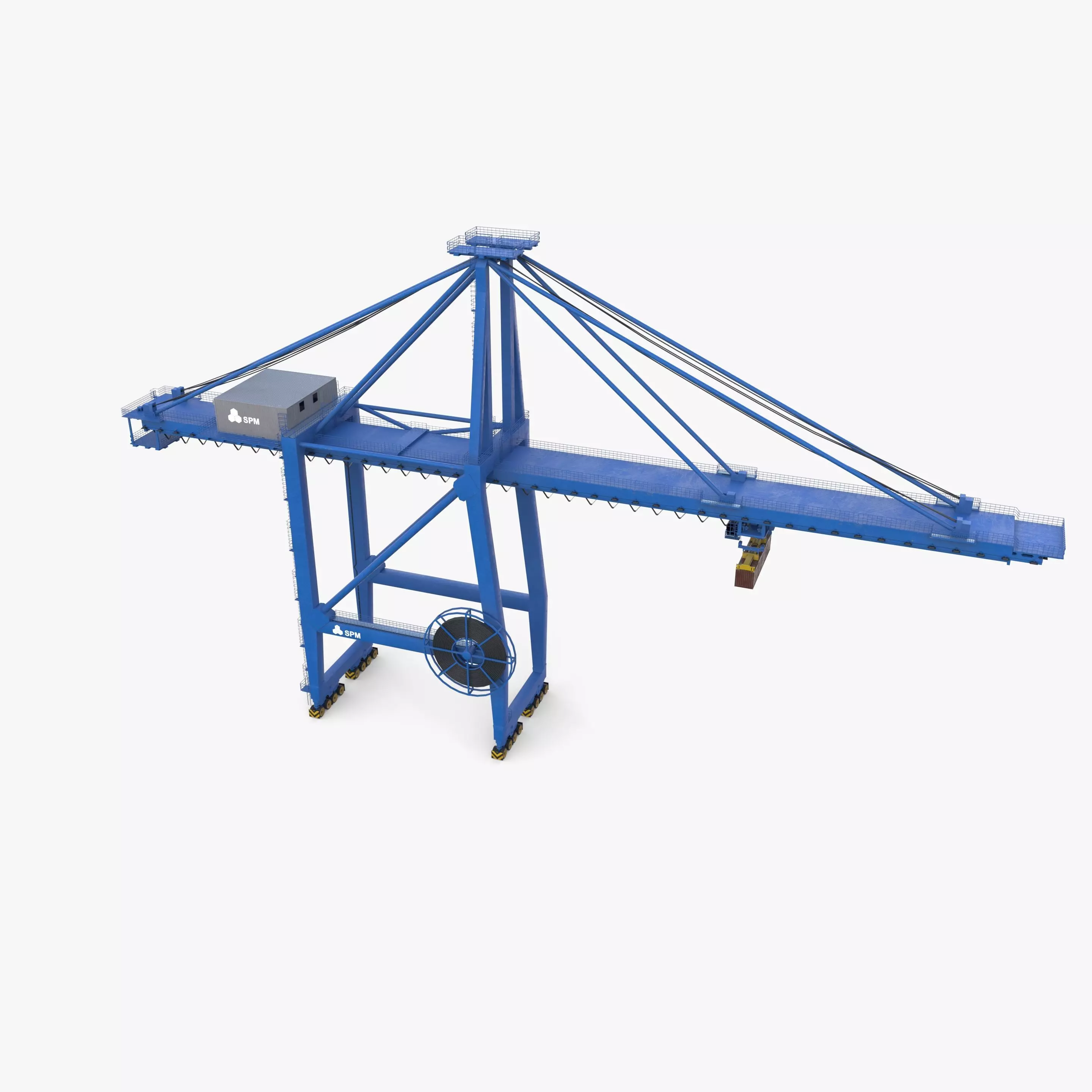 Container Port Crane V2 3D model_4