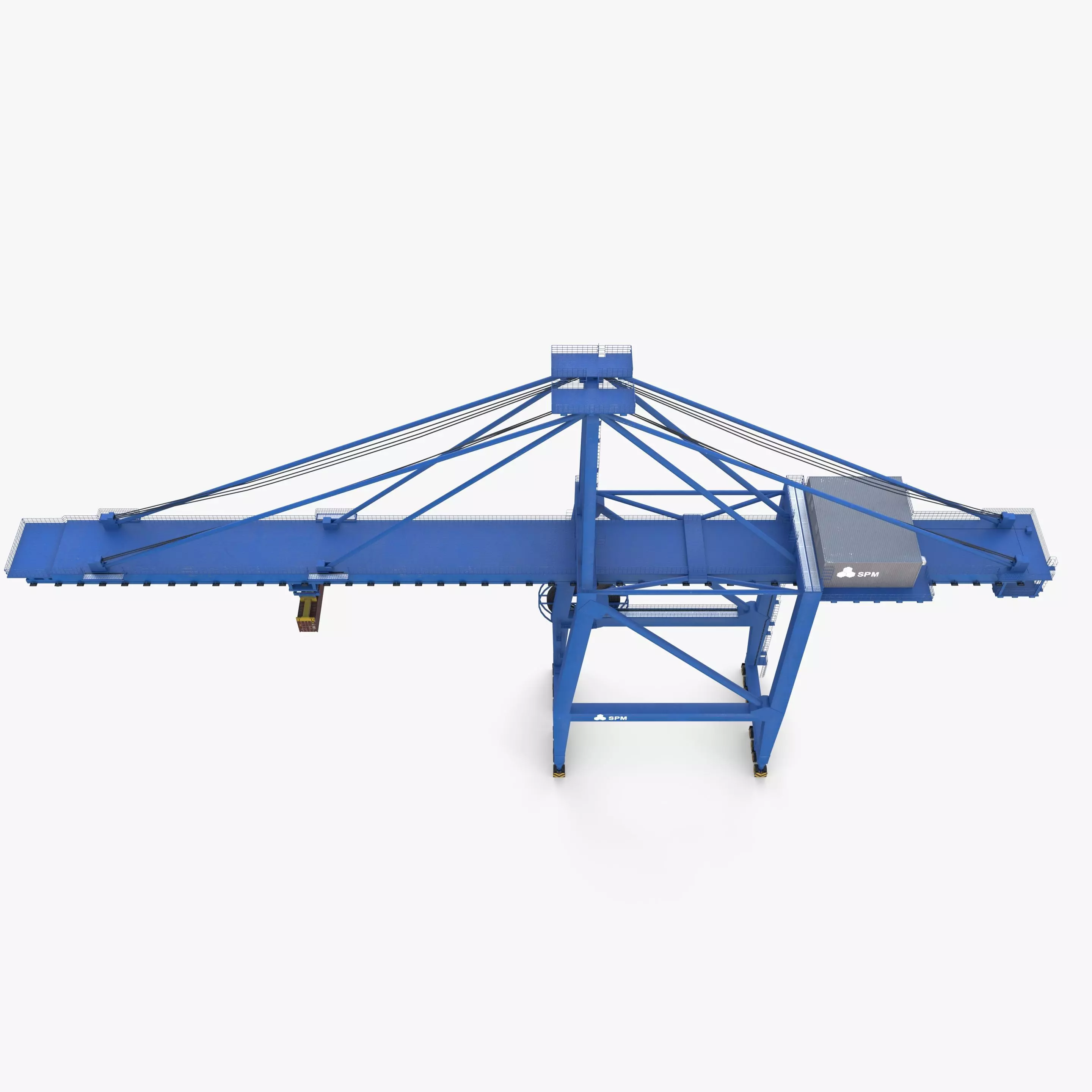 Container Port Crane V2 3D model_11