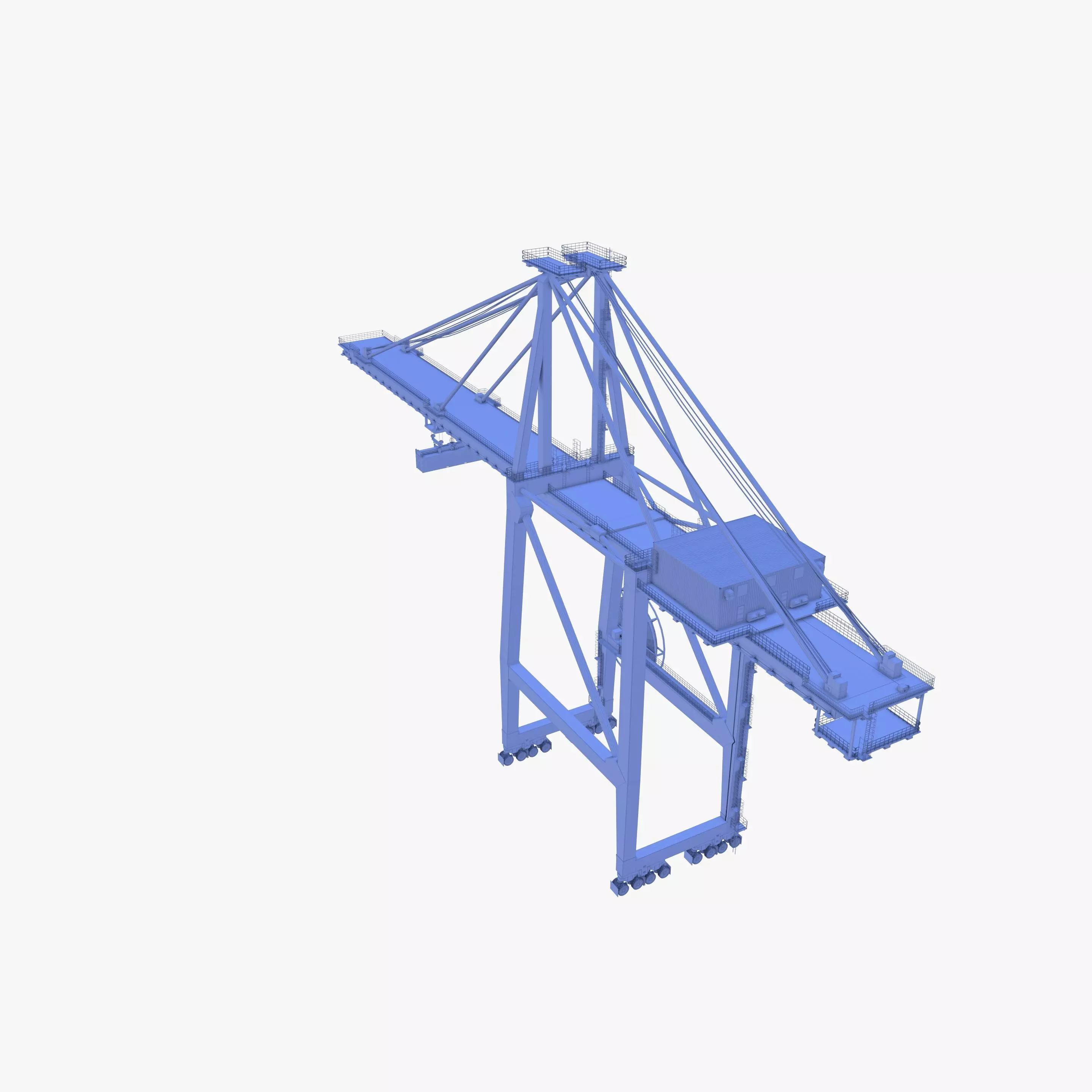 Container Port Crane V2 3D model_12