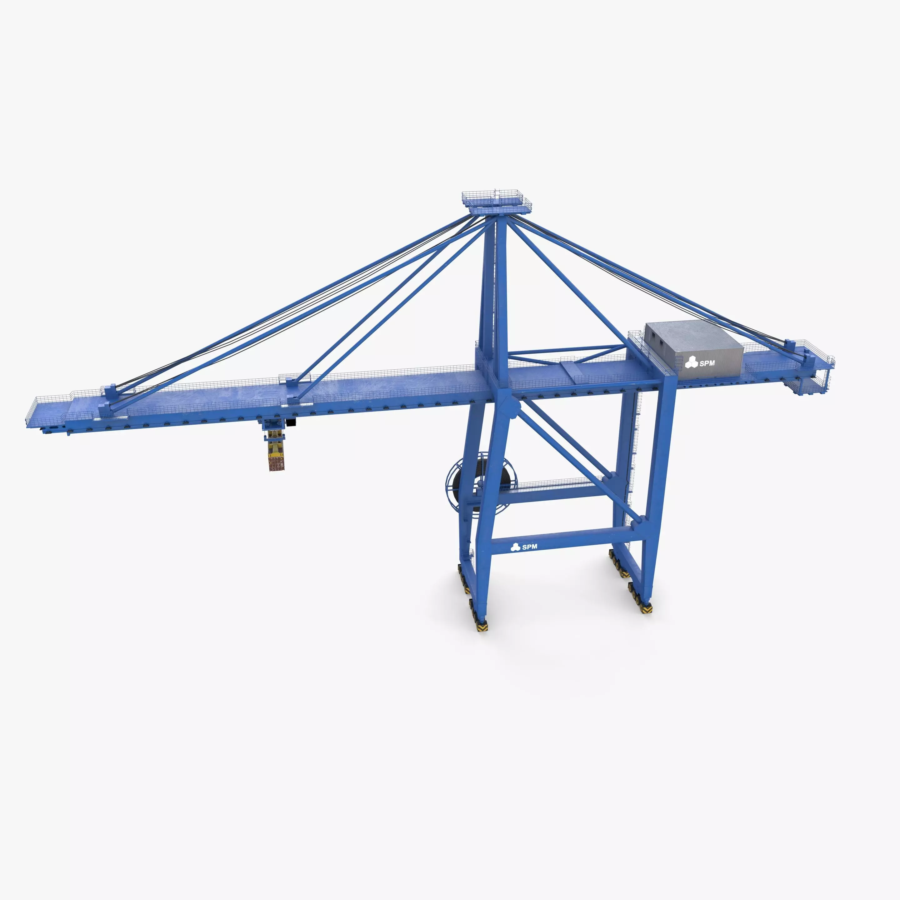 Container Port Crane V2 3D model_8