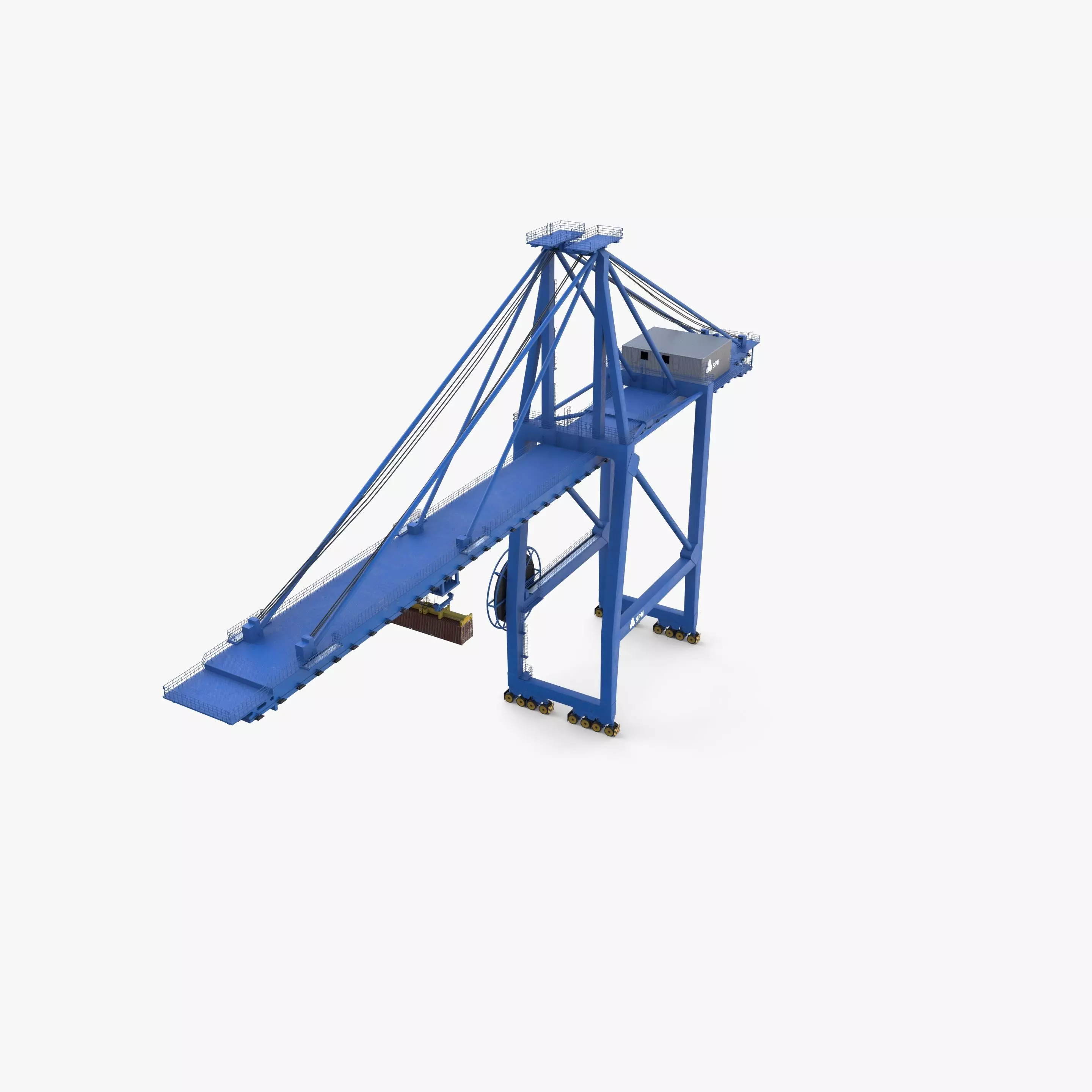 Container Port Crane V2 3D model_6