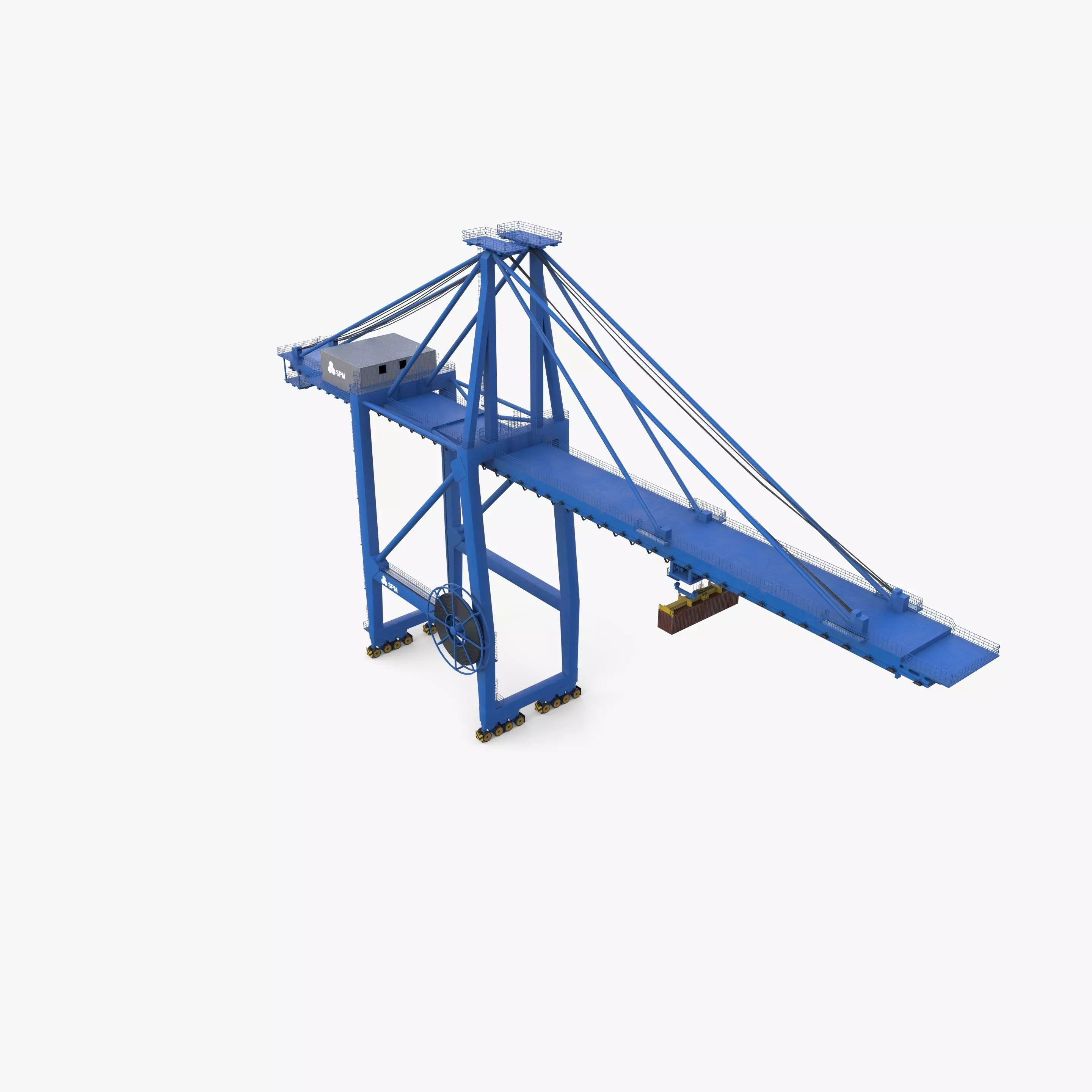 Container Port Crane V2 3D model_5