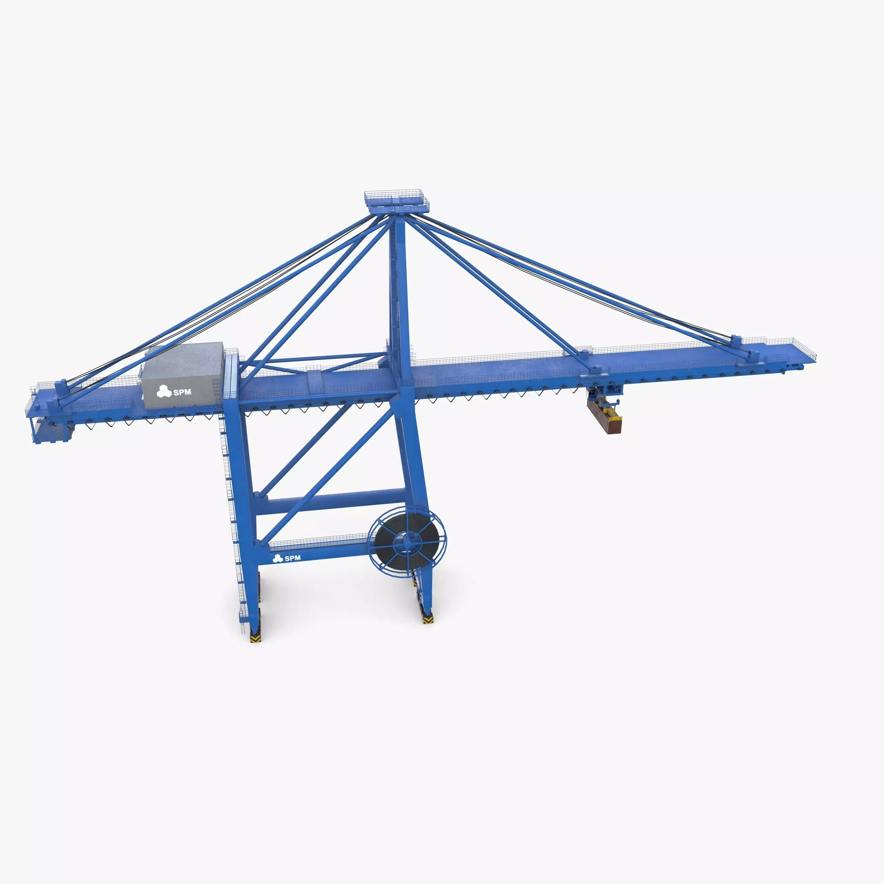 Container Port Crane V2 3D model_3
