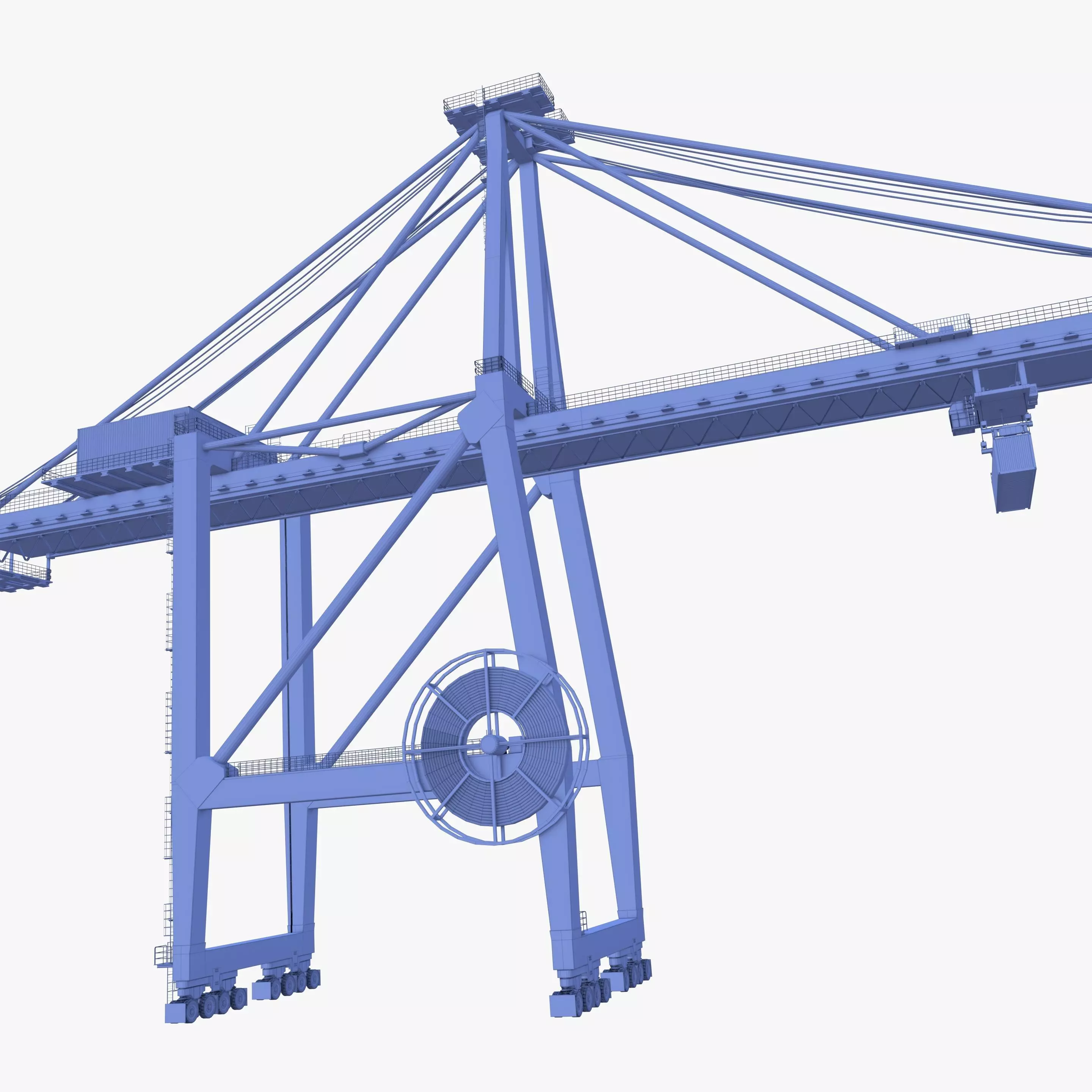 Container Port Crane V2 3D model_19