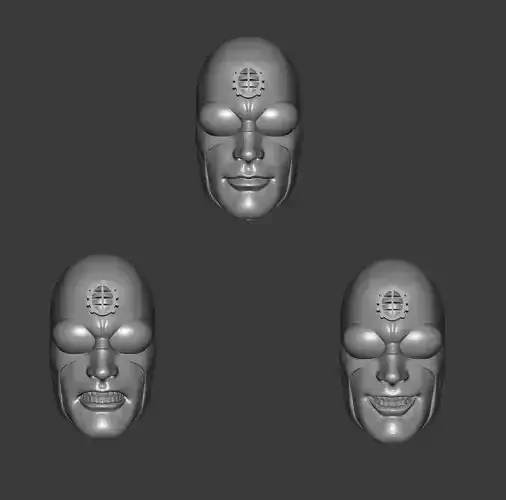 DC CLASSICS SILVER SCARAB FROM INFINITY INC 3-PACK HEADSCULPT