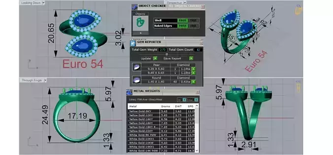 Ring Emerald and Diamond Combination in Yellow Gold jr00234